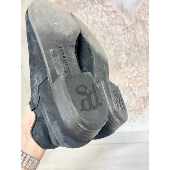 Paul Green Suede Almond Toe Block Heel Ankle Boots Black Women's Size 5.5 UK - Picture 9 of 9